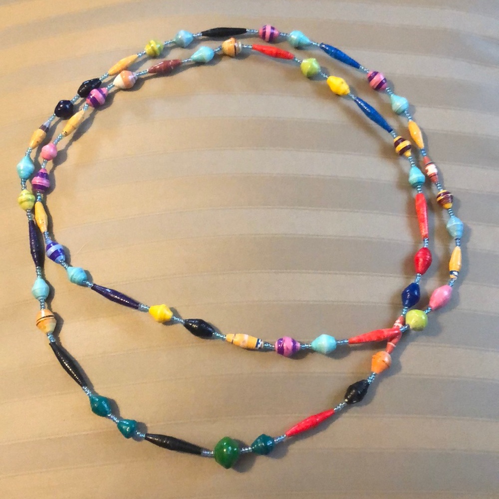 Handmade paper necklace #2